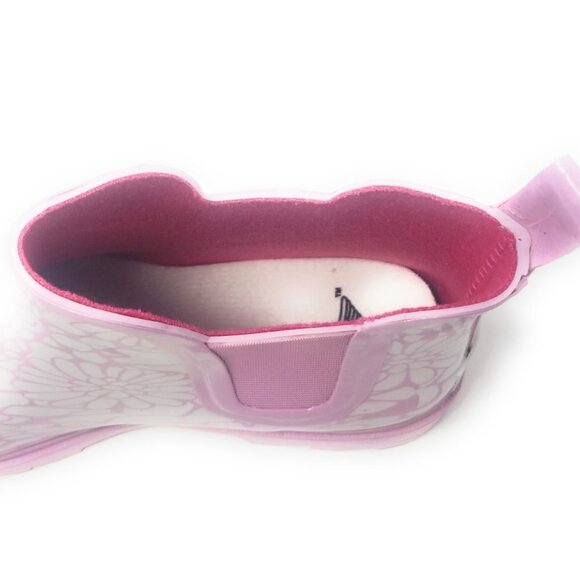 Women's Rain Boots, Rubber Ankle Rainboots, RB-3165, Pink - Picture 3 of 3